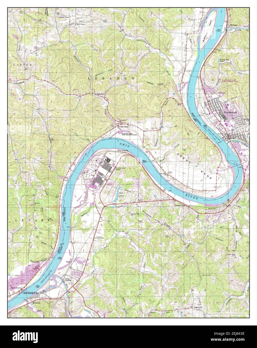 Ravenswood virginia map hires stock photography and images Alamy