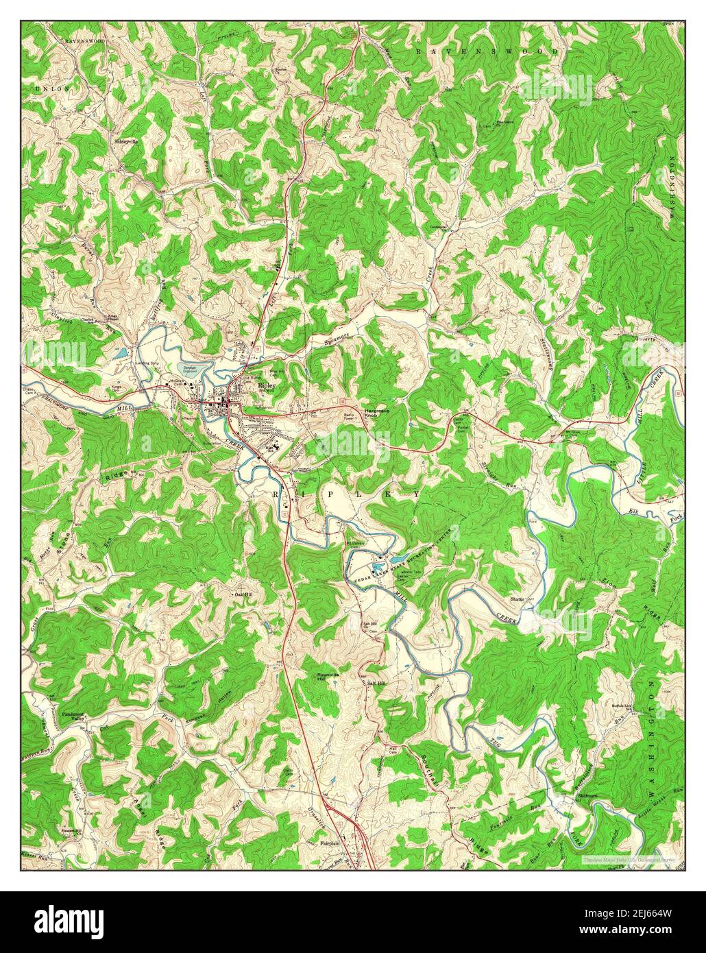 Ripley West Virginia Map Ripley, West Virginia, Map 1960, 1:24000, United States Of America By  Timeless Maps, Data U.s. Geological Survey Stock Photo - Alamy