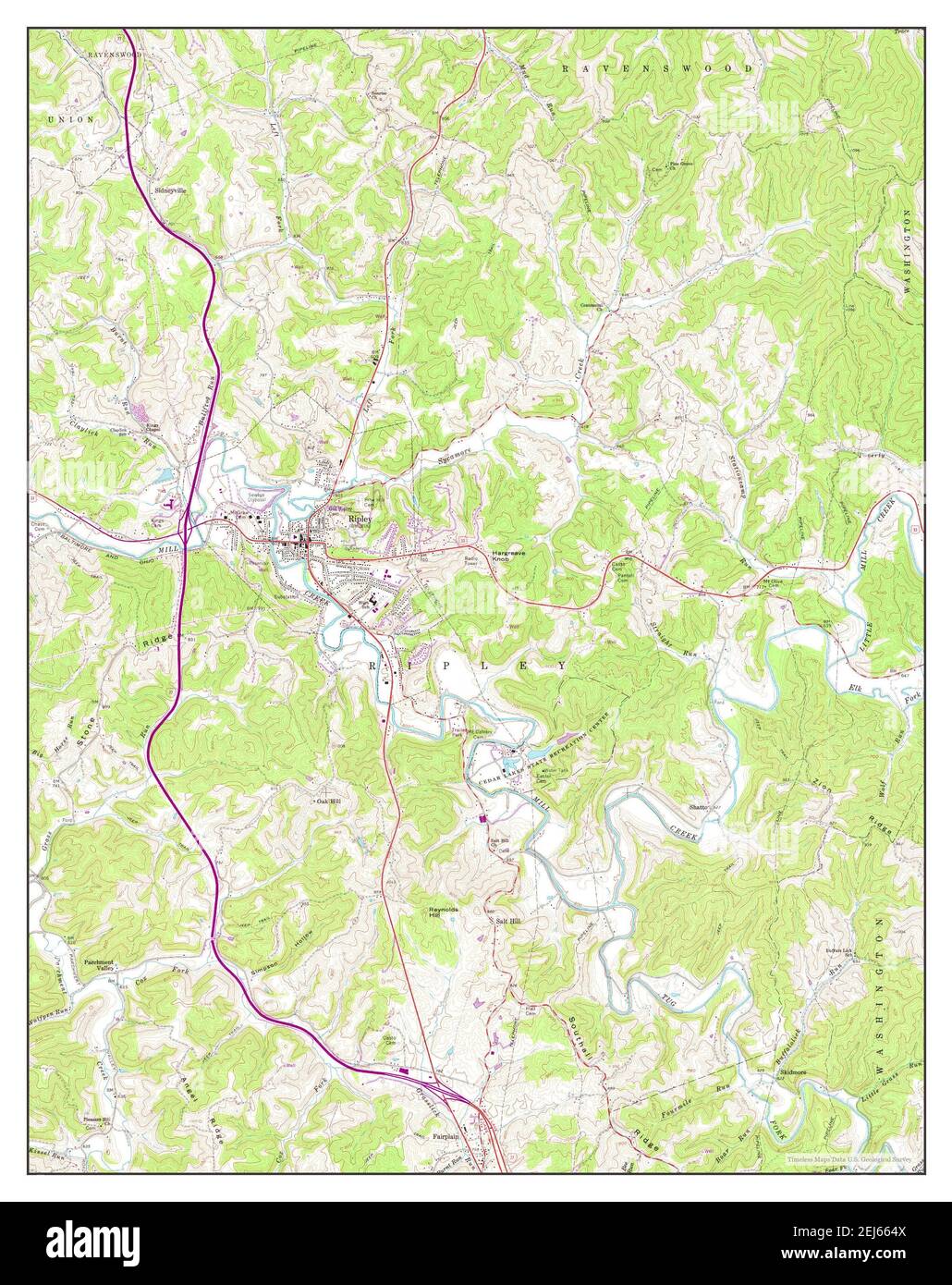Ripley, West Virginia, map 1960, 124000, United States of America by