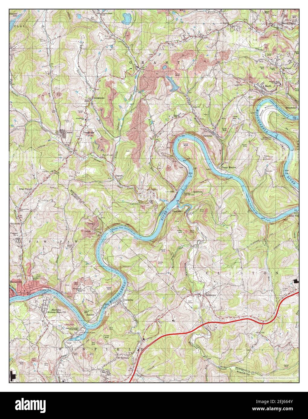 Rivesville, West Virginia, map 1997, 124000, United States of America