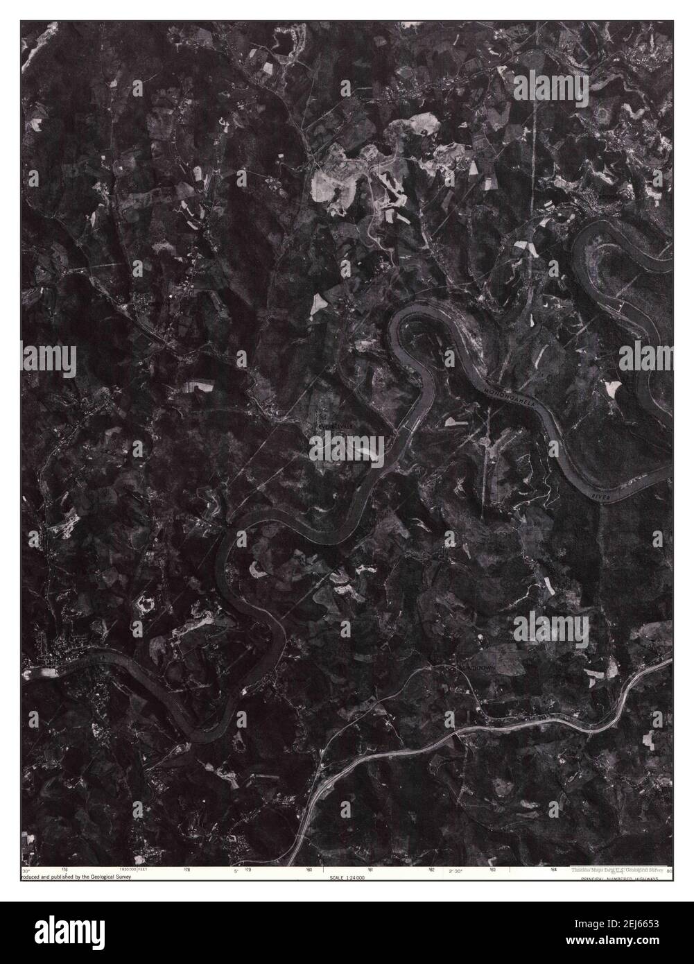 Rivesville, West Virginia, map 1976, 124000, United States of America