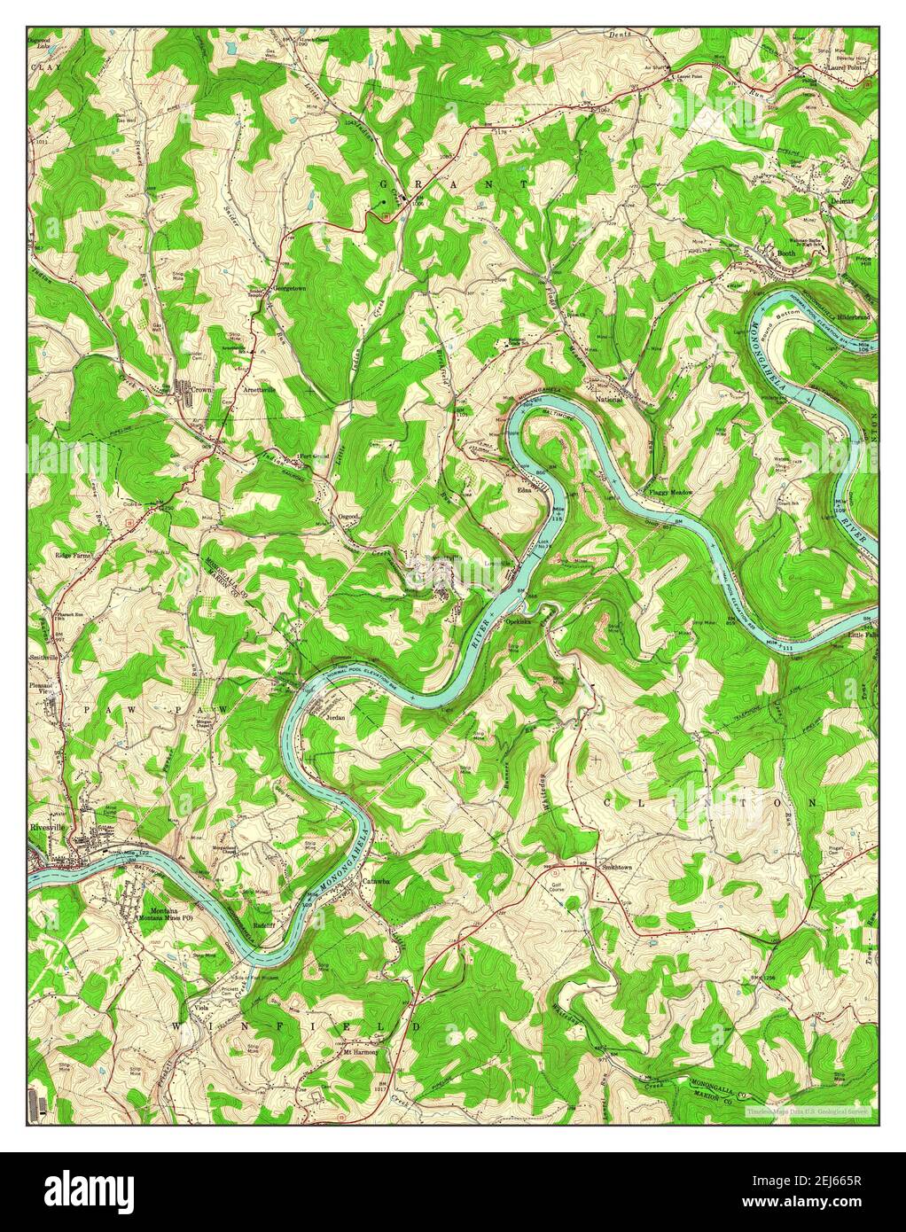 Rivesville, West Virginia, map 1960, 124000, United States of America