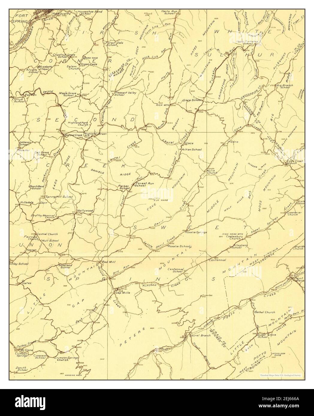 Ronceverte, West Virginia, map 1921, 148000, United States of America