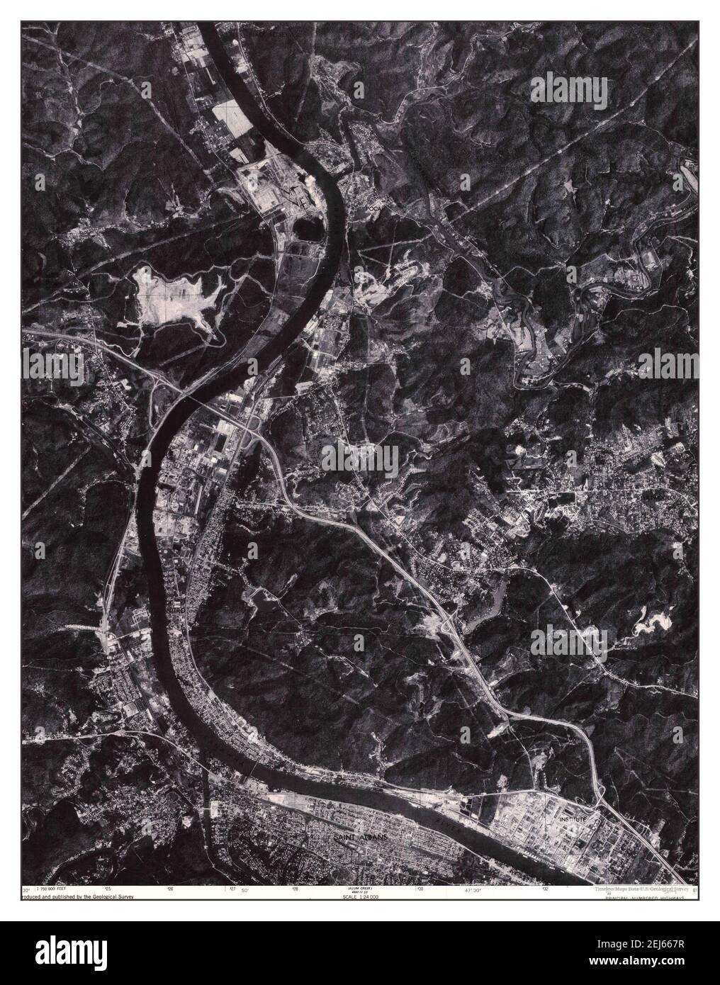 Saint Albans, West Virginia, map 1976, 124000, United States of