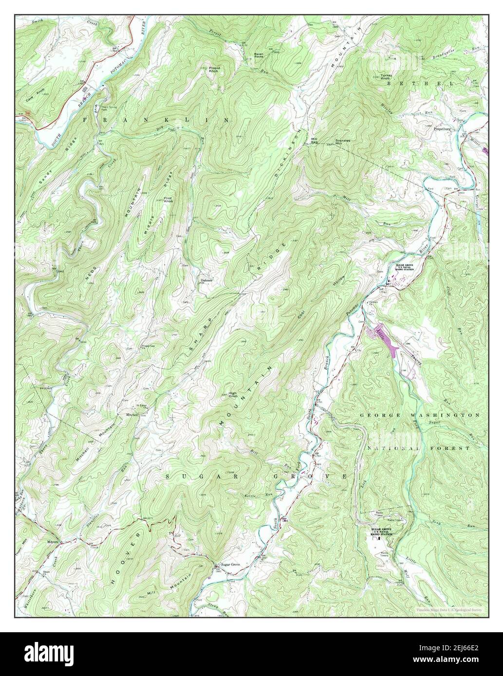 Sugar Grove, West Virginia, map 1969, 124000, United States of America by Timeless Maps, data U