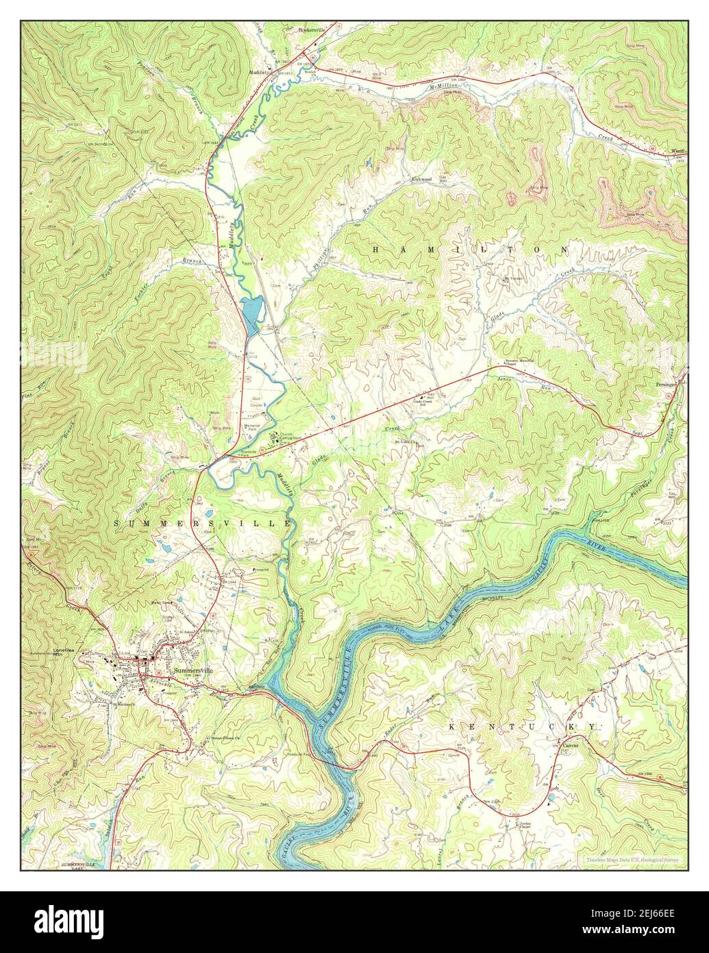 Summersville, West Virginia, map 1967, 124000, United States of America by Timeless Maps, data