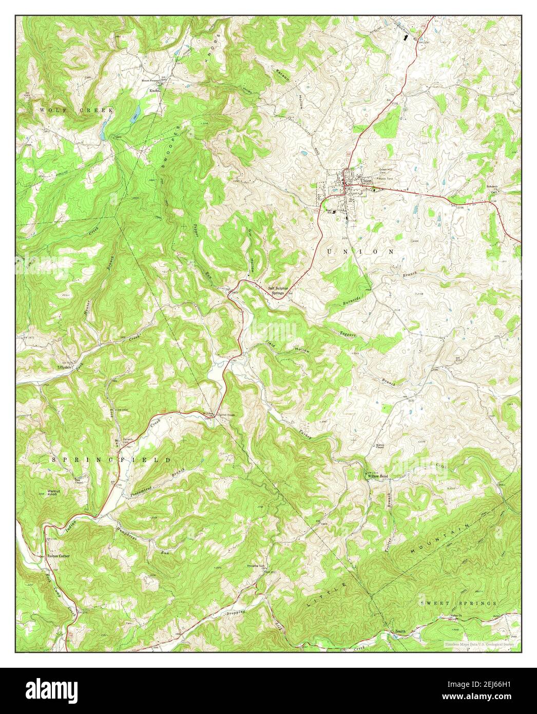 Union West Virginia Map Map Of Union West Virginia Cut Out Stock Images & Pictures - Alamy