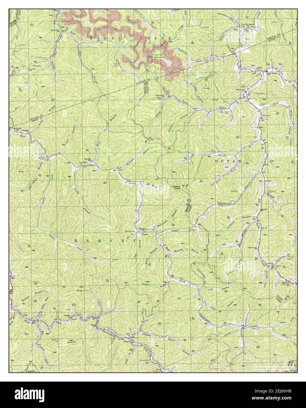 Trace, West Virginia, map 1997, 1:24000, United States of America by Timeless Maps, data U.S. Geological Survey Stock Photo