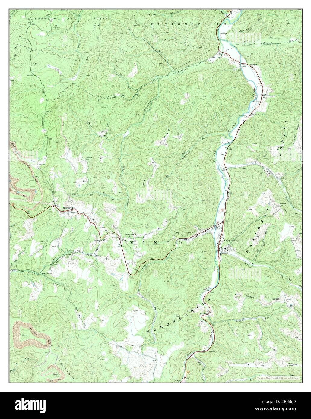 Valley Head, West Virginia, map 1977, 124000, United States of America