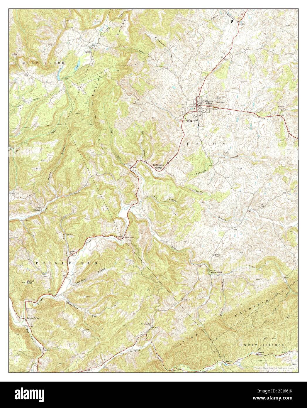 Union West Virginia Map Map Of Union West Virginia Cut Out Stock Images & Pictures - Alamy