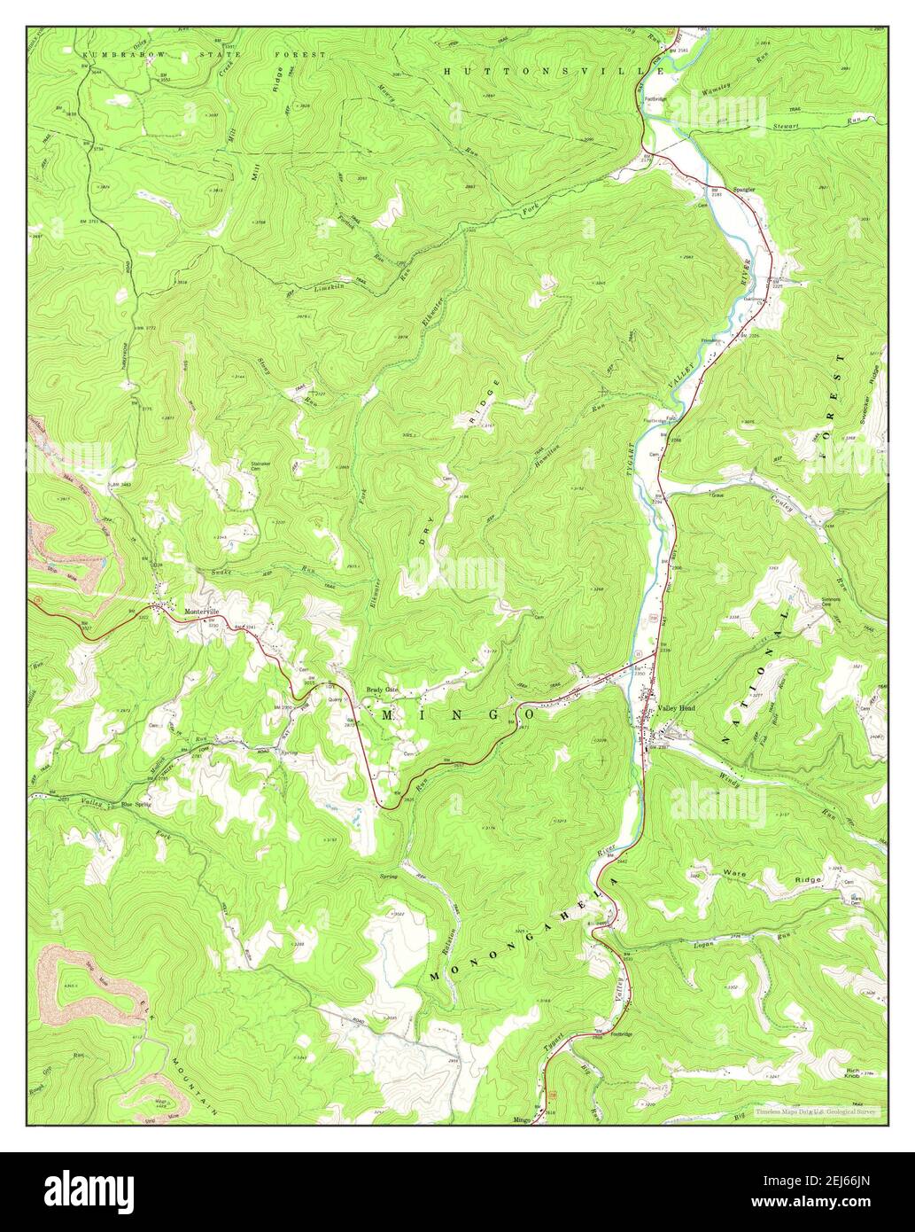 Valley Head, West Virginia, map 1977, 124000, United States of America
