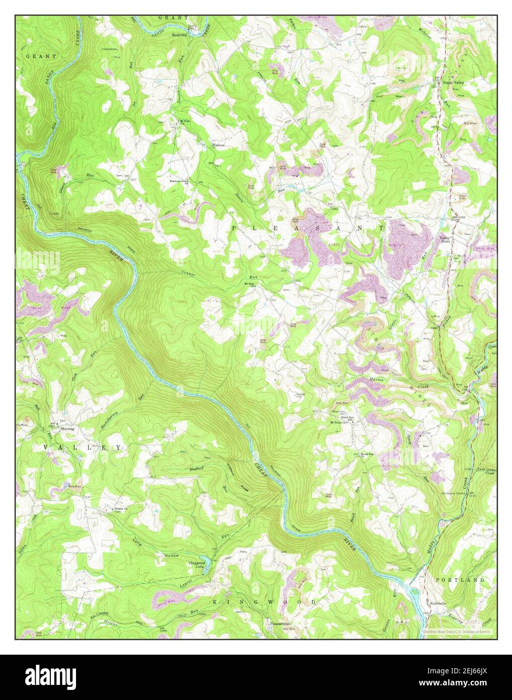 Valley Point, West Virginia, map 1959, 124000, United States of