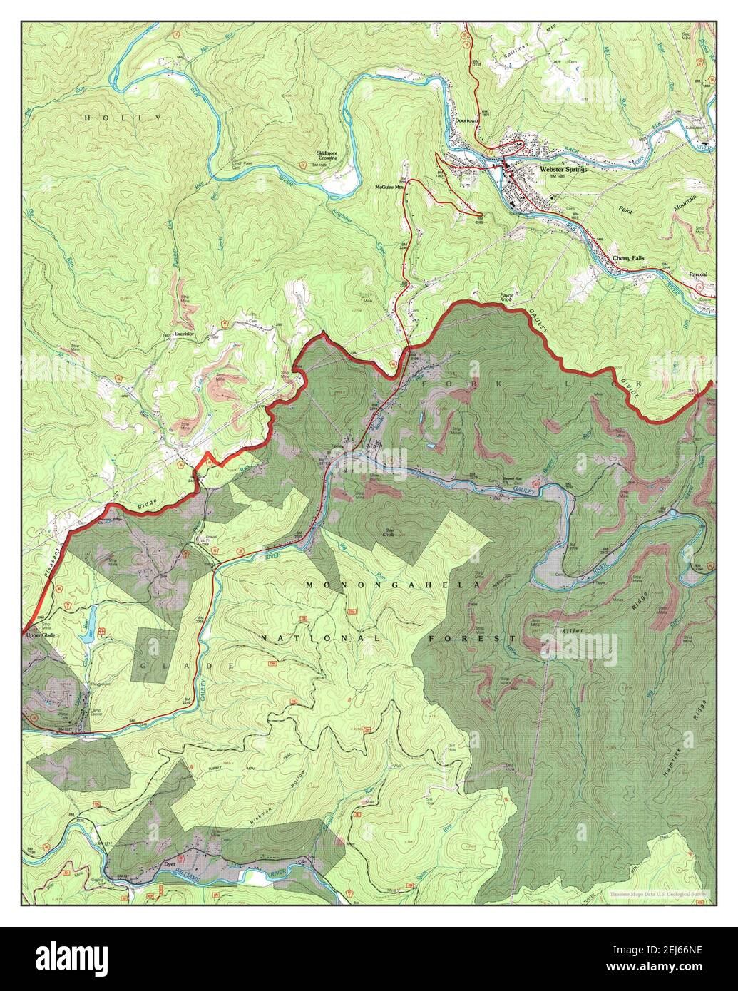 ster Springs, West Virginia, map 1995, 124000, United States of America by Timeless Maps