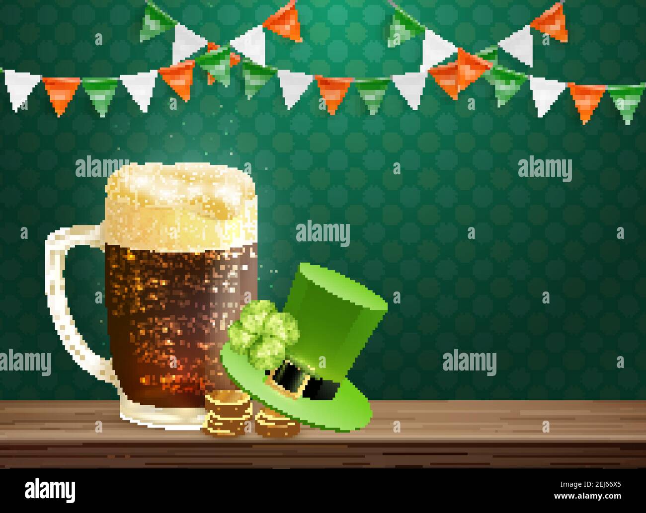 Irish money on table Stock Vector Images - Alamy