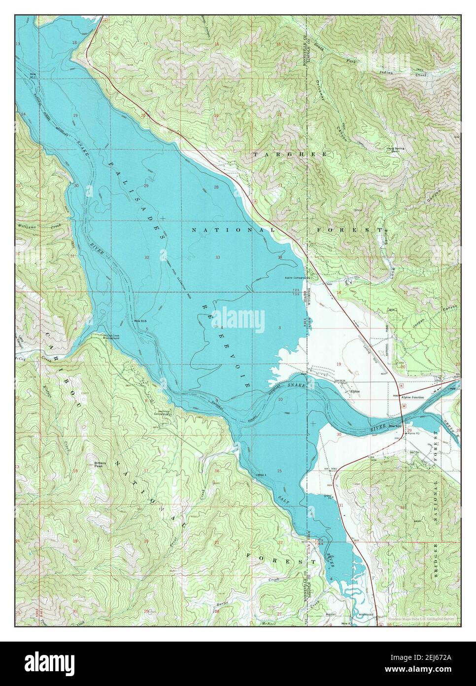 Alpine wyoming map Cut Out Stock Images & Pictures Alamy