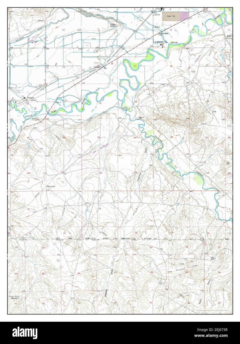 Arapahoe, Wyoming, map 1959, 124000, United States of America by
