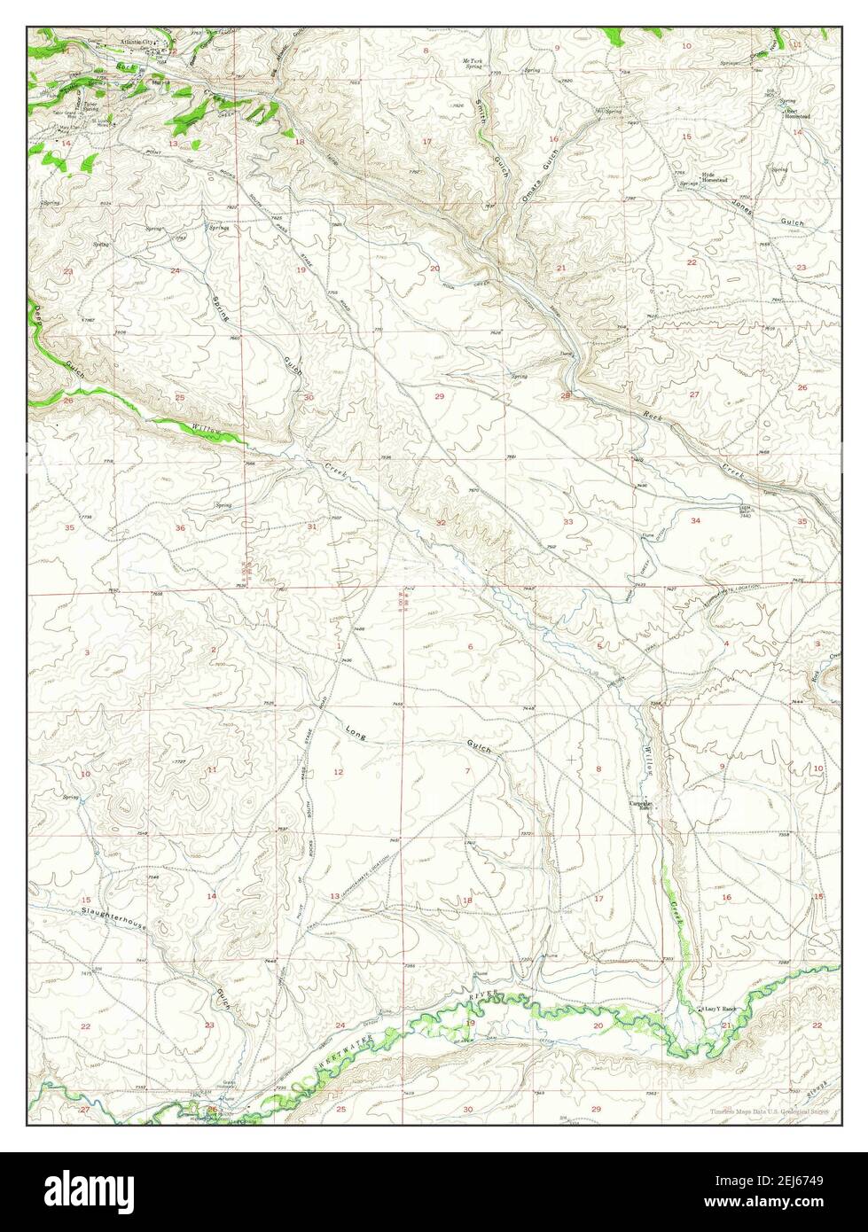 Map of atlantic city wyoming hires stock photography and images Alamy