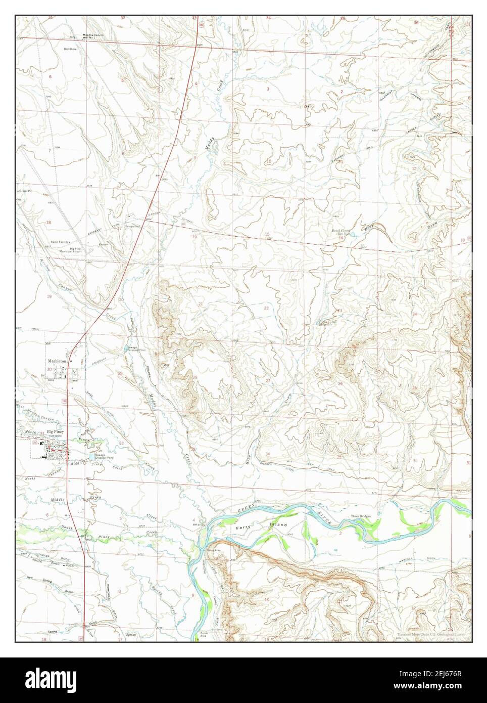 Big piney wyoming map Cut Out Stock Images & Pictures Alamy