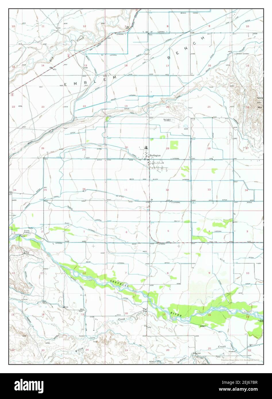 Burlington wyoming map Cut Out Stock Images & Pictures Alamy