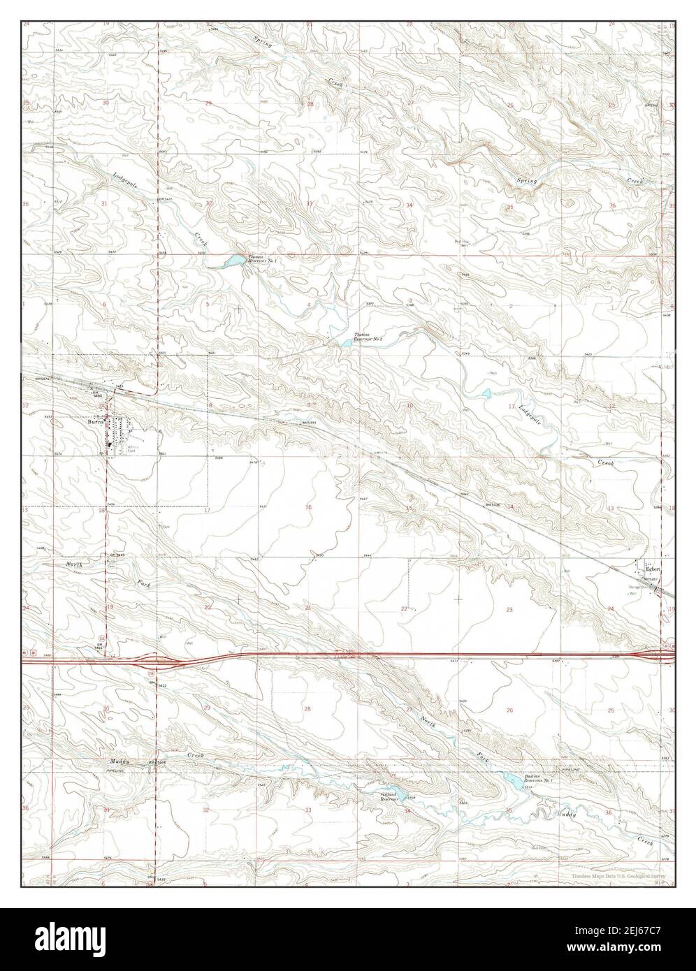 Map of burns wyoming Cut Out Stock Images & Pictures Alamy