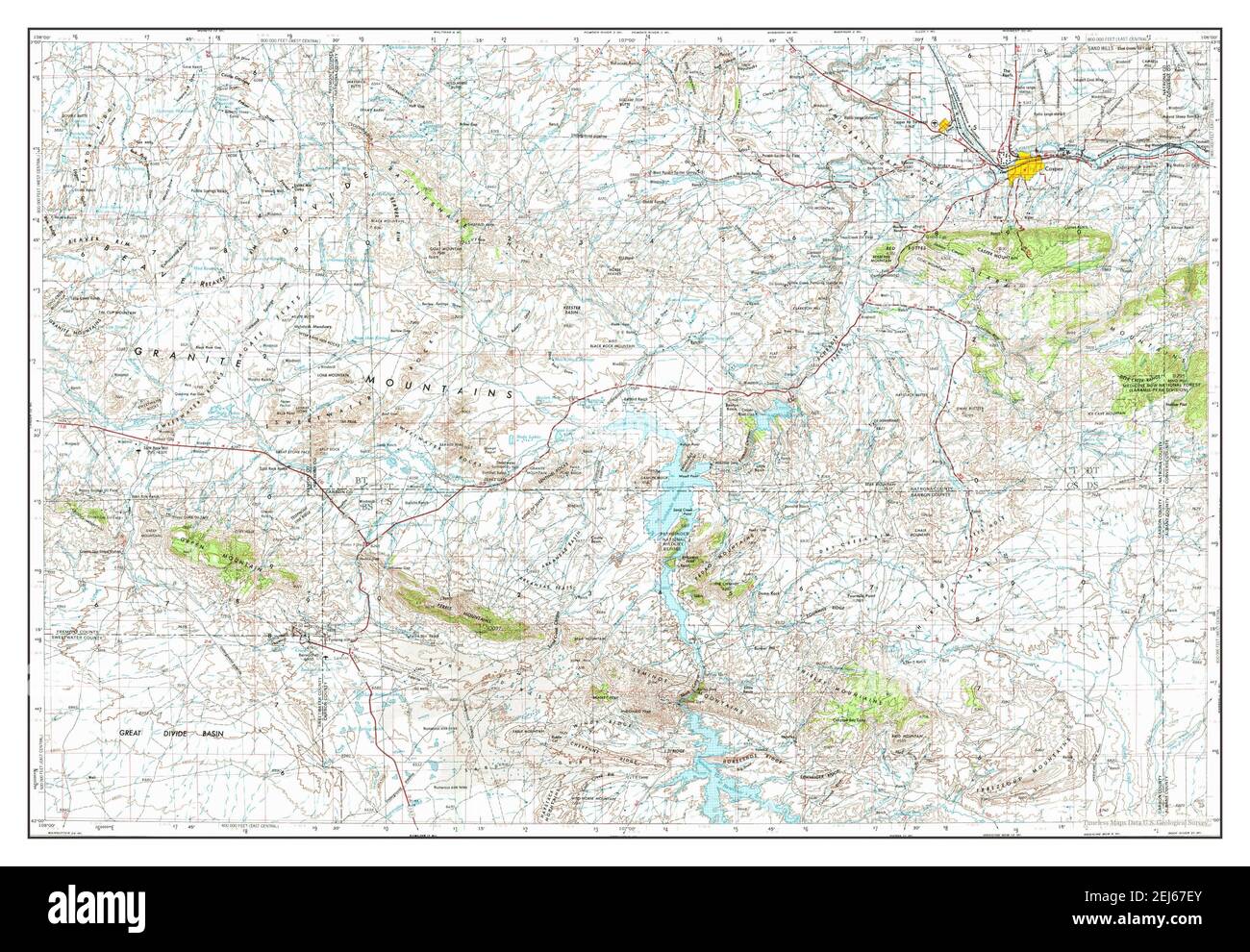 Casper, Wyoming, map 1955, 1:250000, United States of America by ...