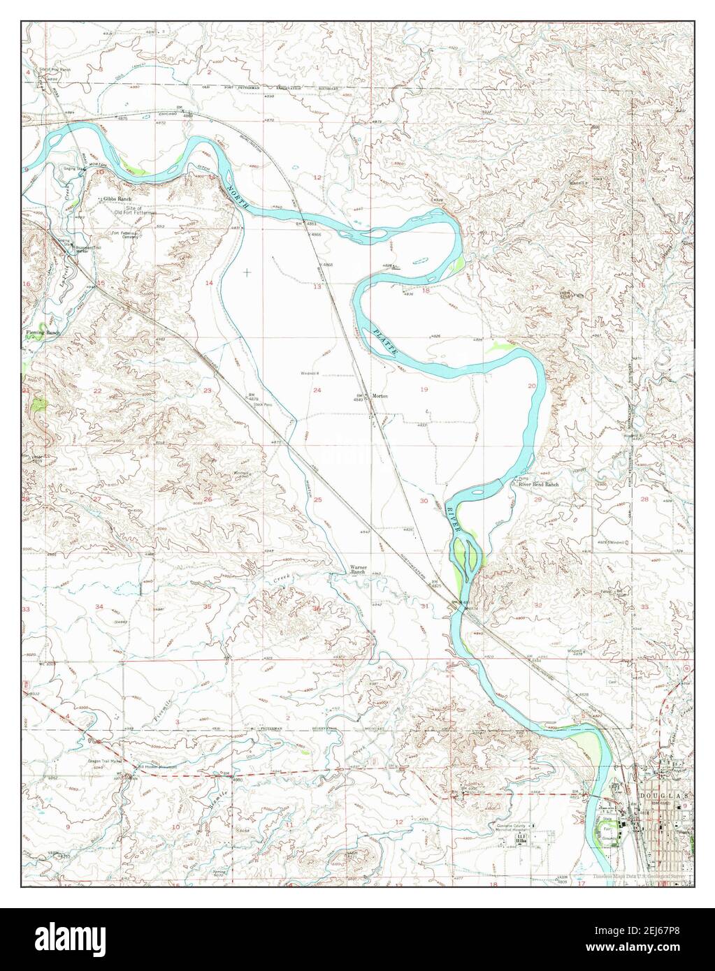 Douglas, Wyoming, map 1949, 1:24000, United States of America by Timeless Maps, data U.S 