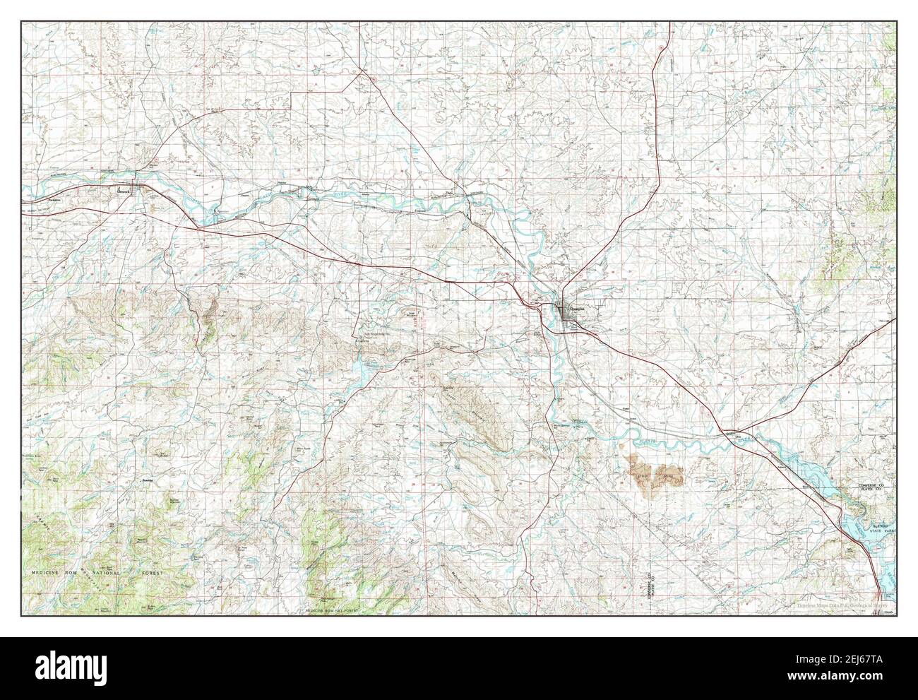 Douglas, Wyoming, map 1981, 1100000, United States of America by