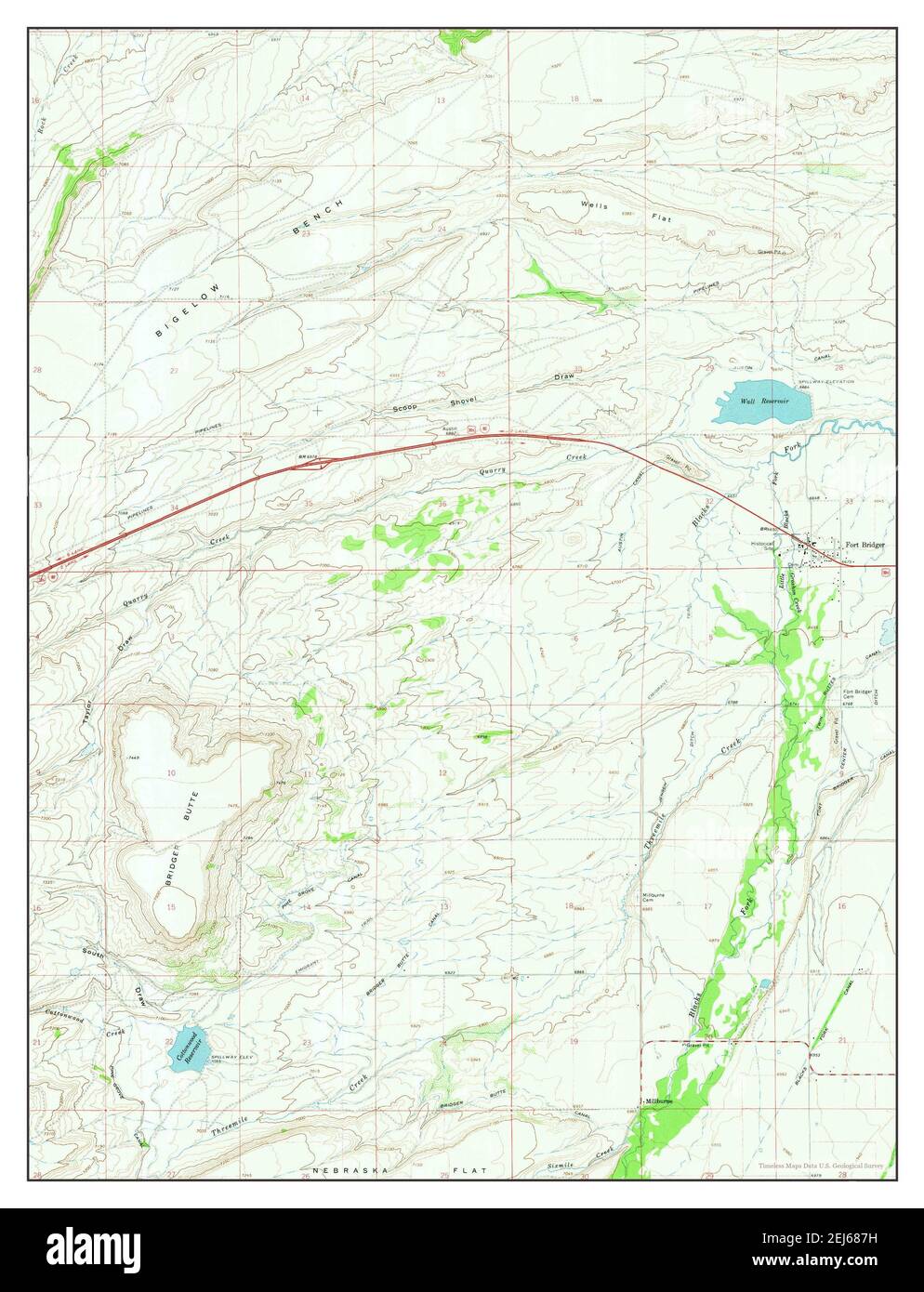 Map of fort bridger Cut Out Stock Images & Pictures Alamy
