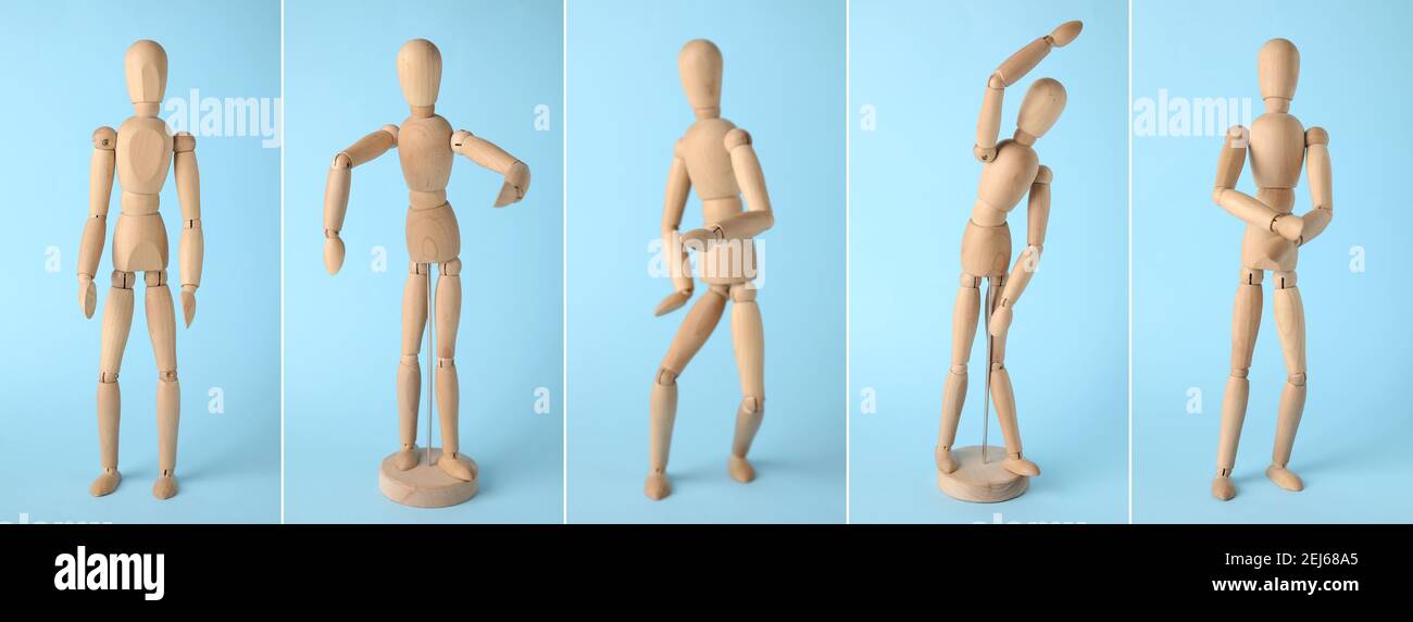 Miniature Fully Jointed Articulated Wood Mannequin Tan Pose Modeling Posing  | eBay