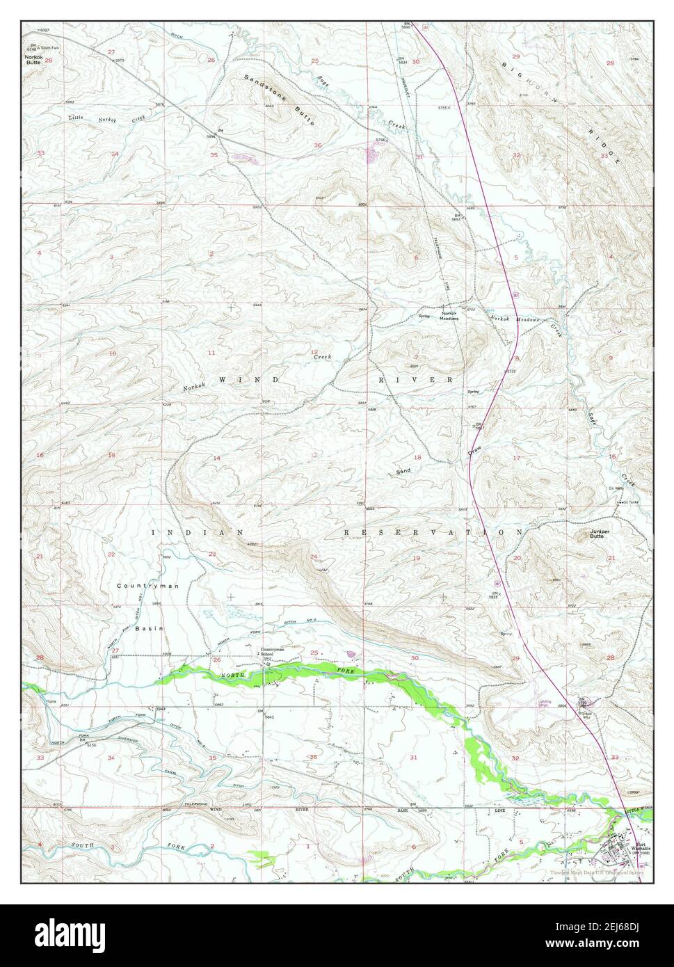 Fort washakie wyoming map Cut Out Stock Images & Pictures Alamy