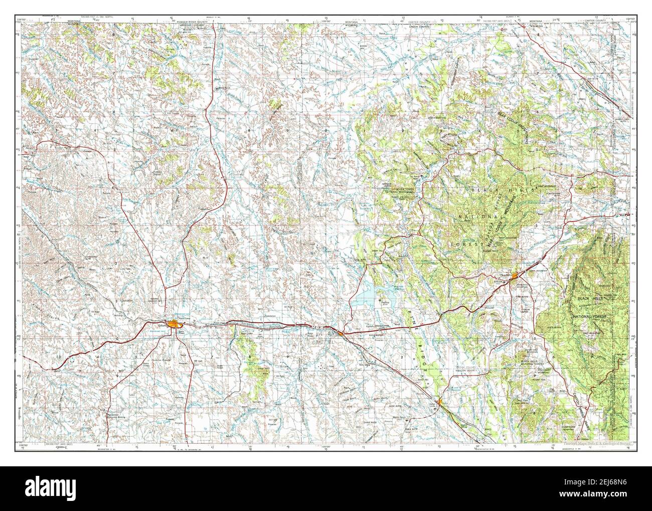 Gillette, Wyoming, map 1955, 1250000, United States of America by