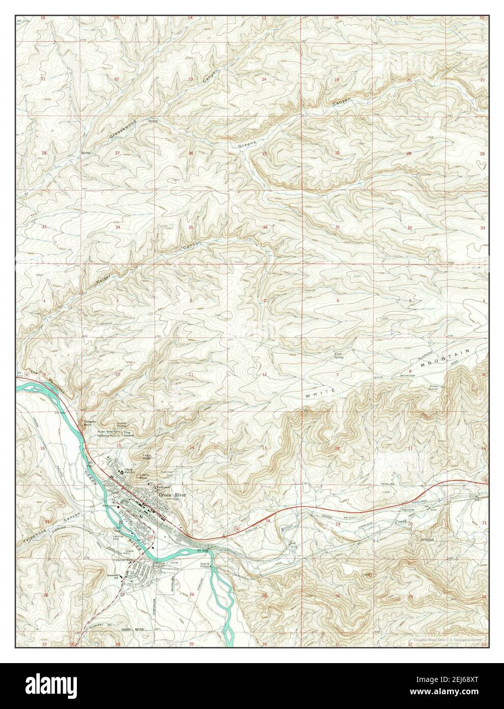 Map of green river wyoming hires stock photography and images Alamy
