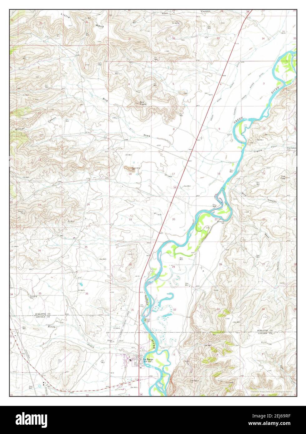 Map Of La Barge High Resolution Stock Photography and Images Alamy
