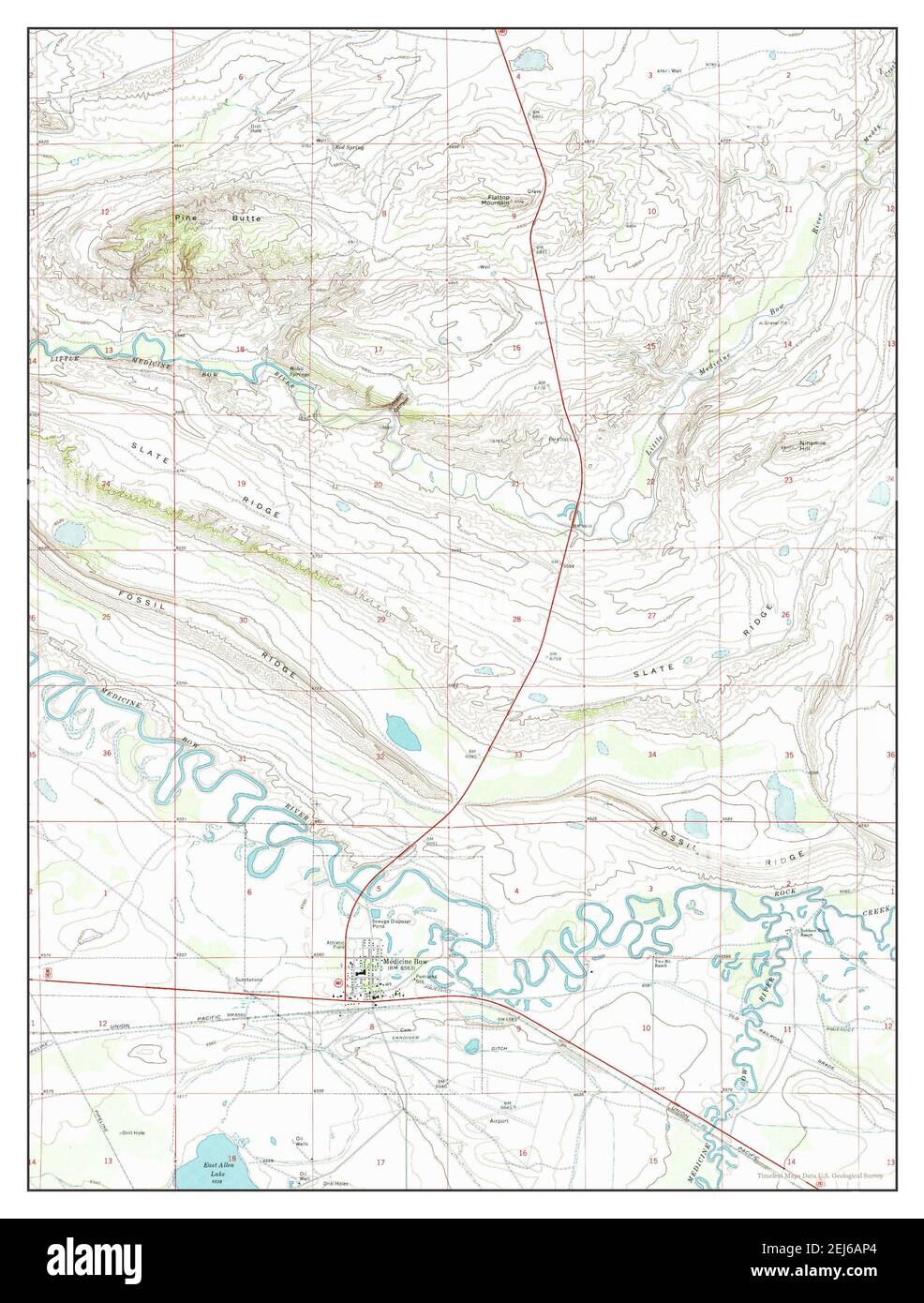 Medicine bow wyoming map Cut Out Stock Images &amp; Pictures - Alamy