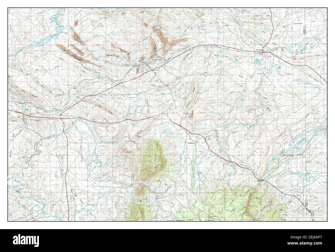 Map of medicine bow wyoming hires stock photography and images Alamy