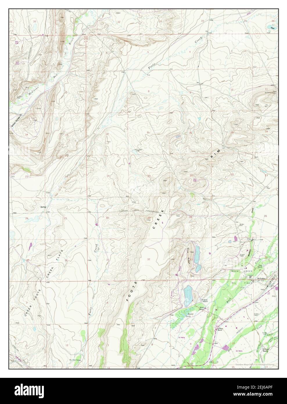 Mc Fadden, Wyoming, map 1958, 1:24000, United States of America by Timeless Maps, data U.S. Geological Survey Stock Photo