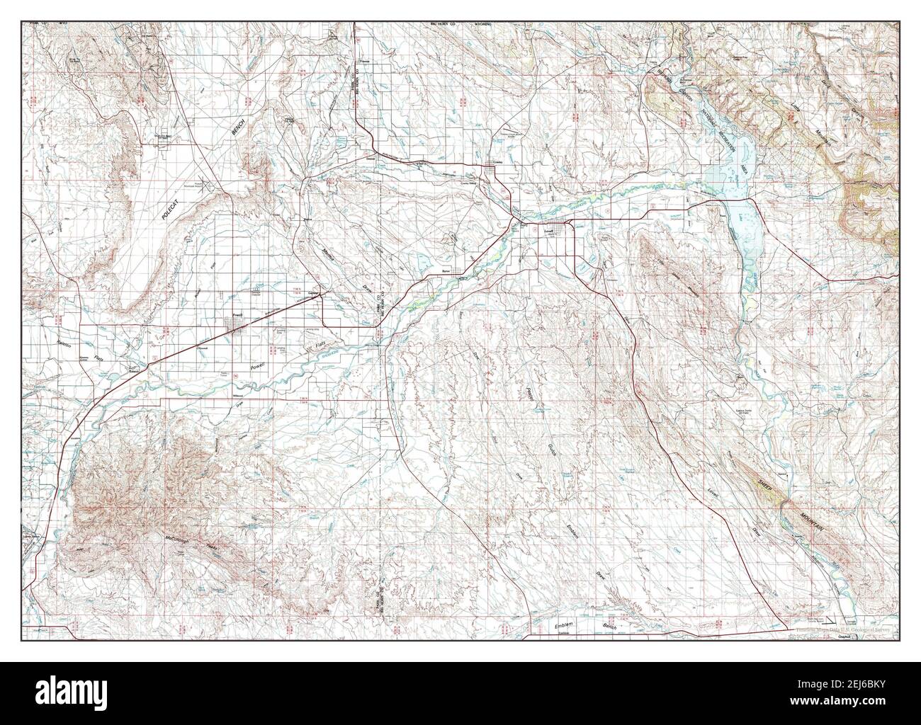 Historical Map of Powell, Wyoming
