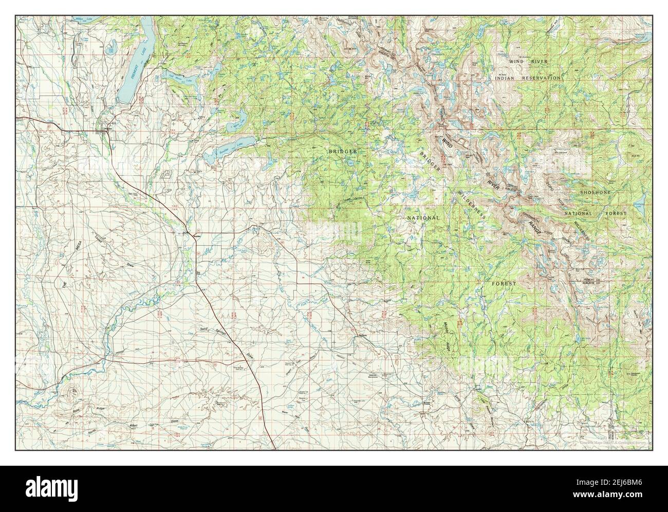 Map of pinedale wyoming hires stock photography and images Alamy