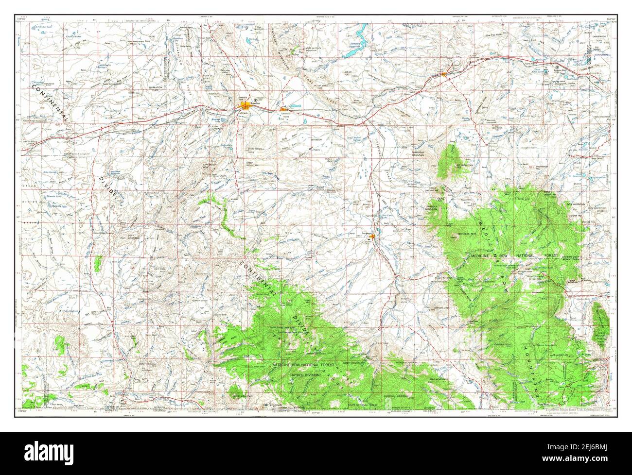 Map of rawlins wyoming hires stock photography and images Alamy
