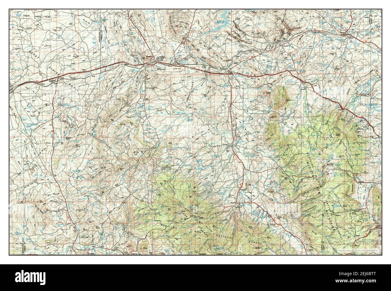 Rawlins wyoming map hires stock photography and images Alamy