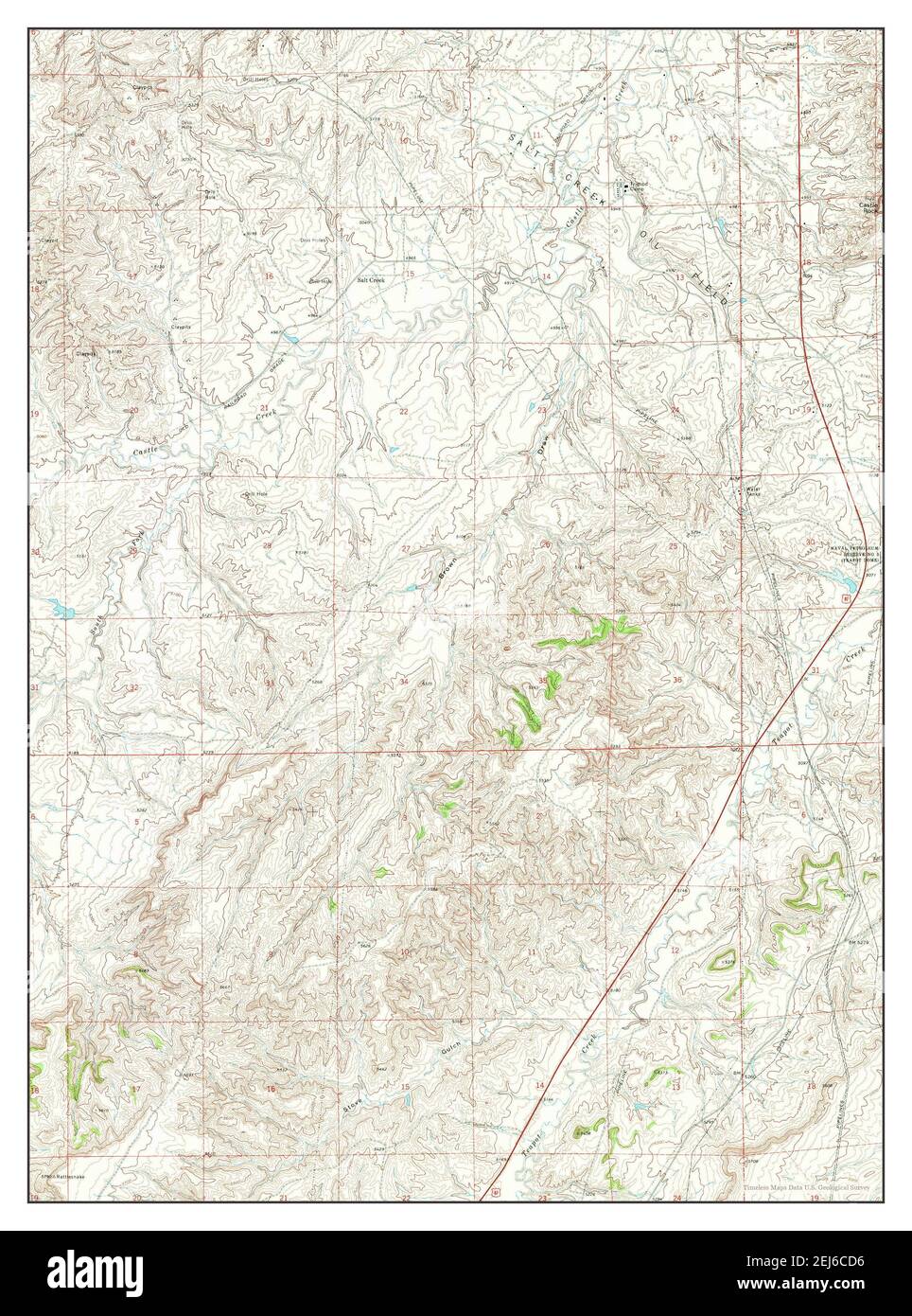 Salt Creek, Wyoming, map 1968, 124000, United States of America by