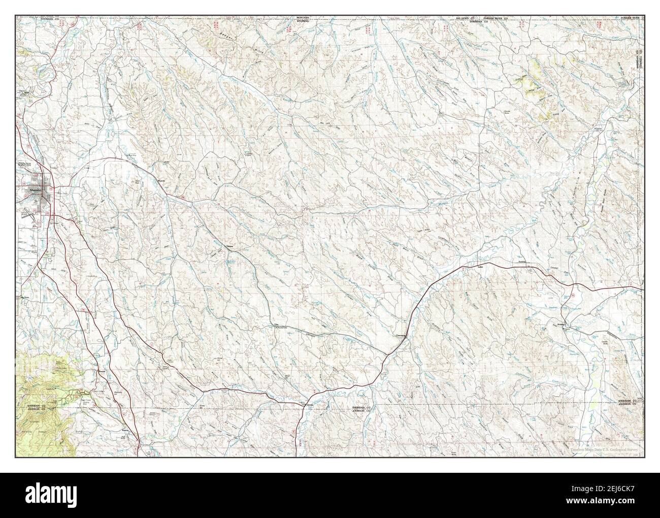 Sheridan wyoming map hires stock photography and images Alamy