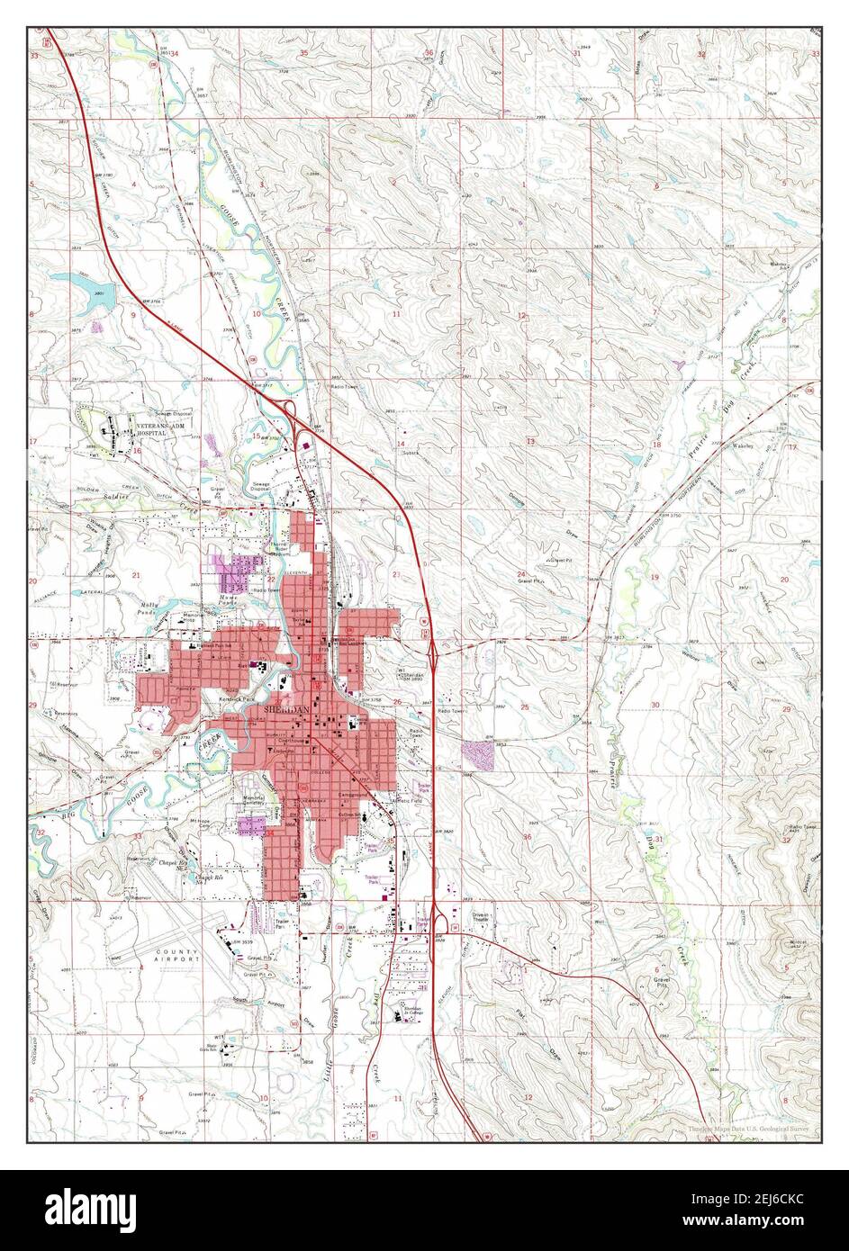 Sheridan wyoming map hi-res stock photography and images - Alamy