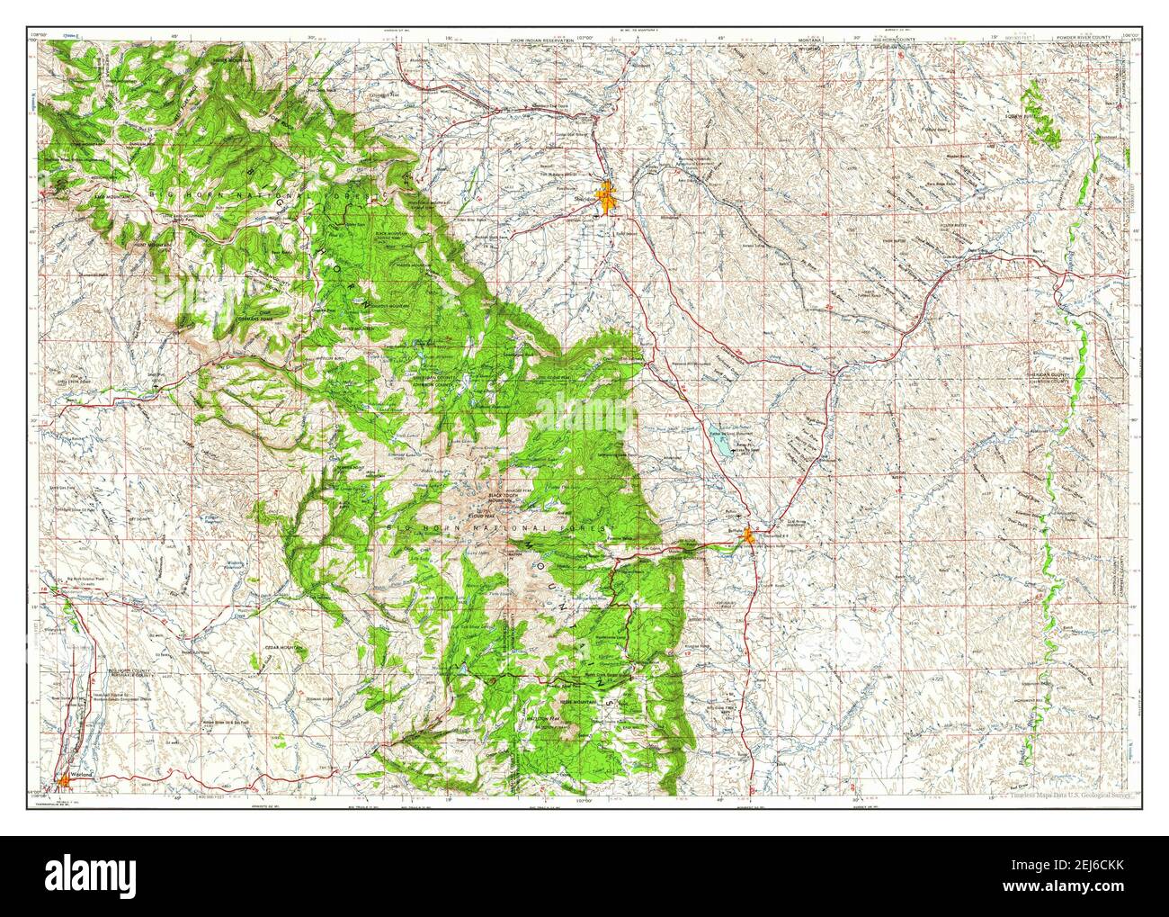 Map of sheridan wyoming hires stock photography and images Alamy