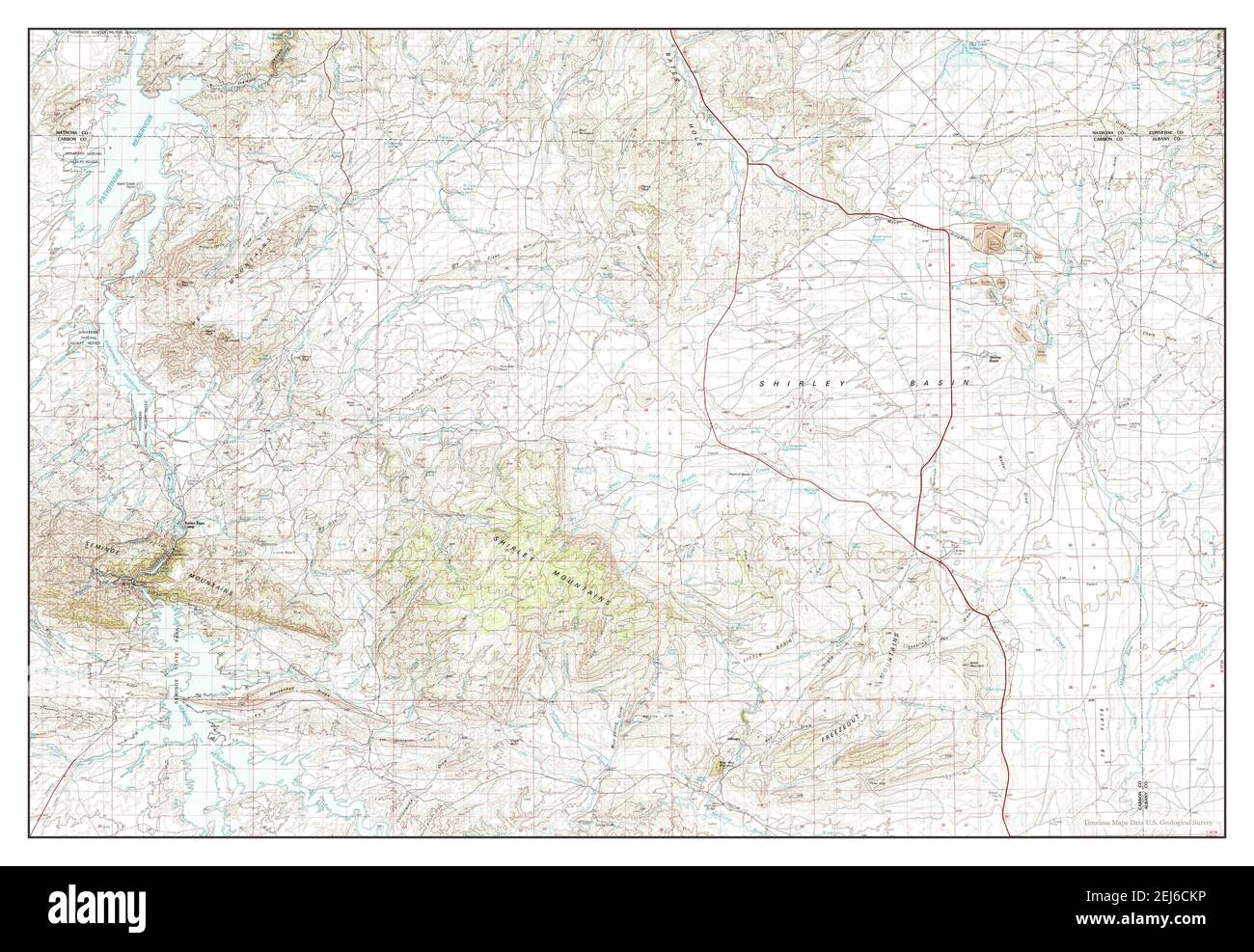 Shirley Basin, Wyoming, map 1981, 1100000, United States of America by