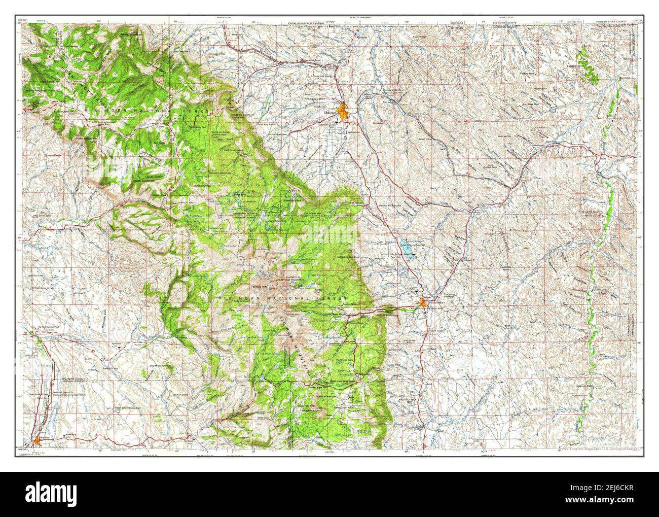 Map of sheridan wyoming hires stock photography and images Alamy