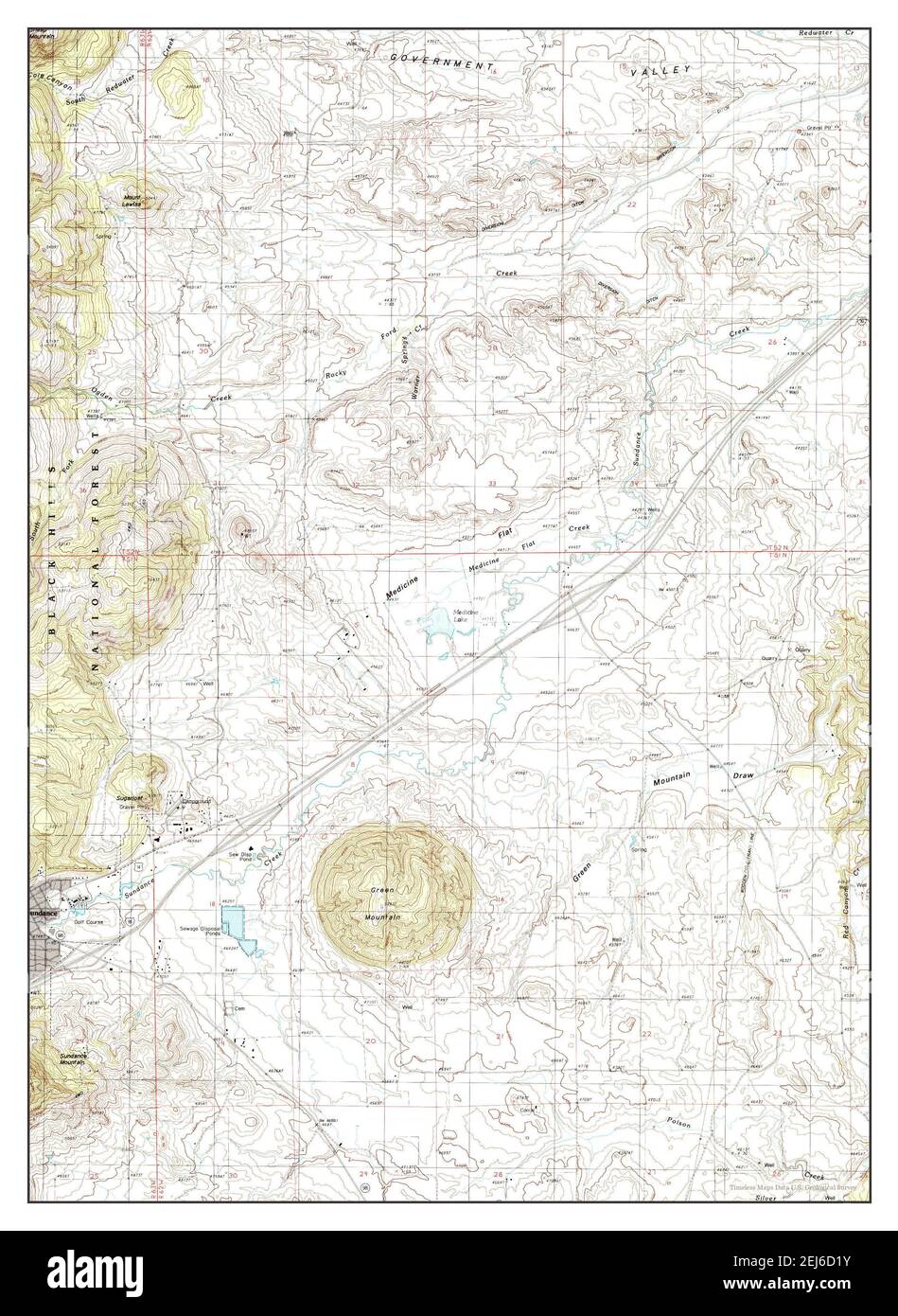 Sundance East, Wyoming, map 1984, 1:24000, United States of America by Timeless Maps, data U.S. Geological Survey Stock Photo