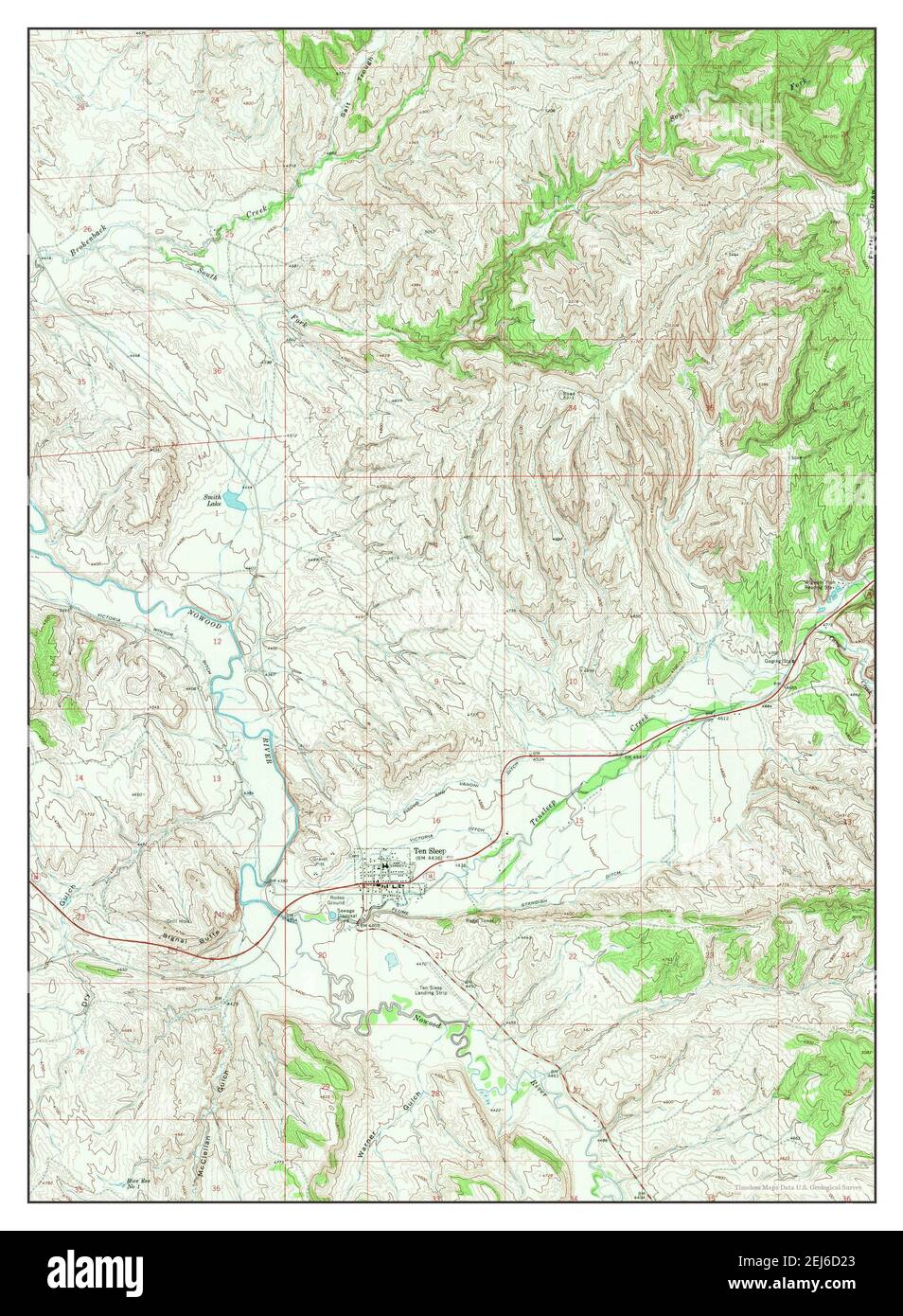 Map of ten sleep wyoming Cut Out Stock Images & Pictures Alamy