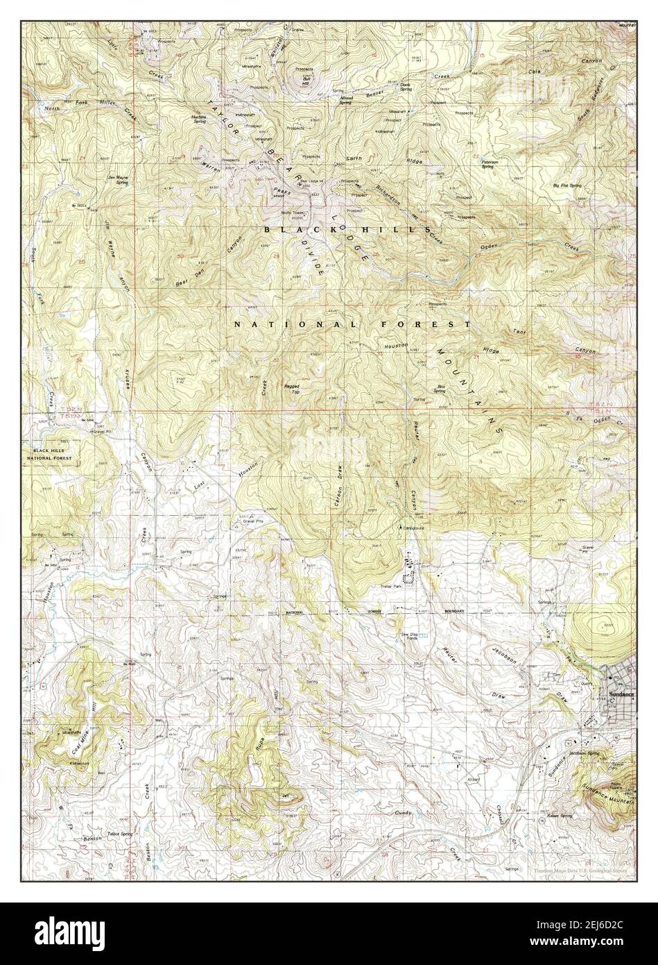 Sundance West, Wyoming, map 1984, 1:24000, United States of America by Timeless Maps, data U.S. Geological Survey Stock Photo