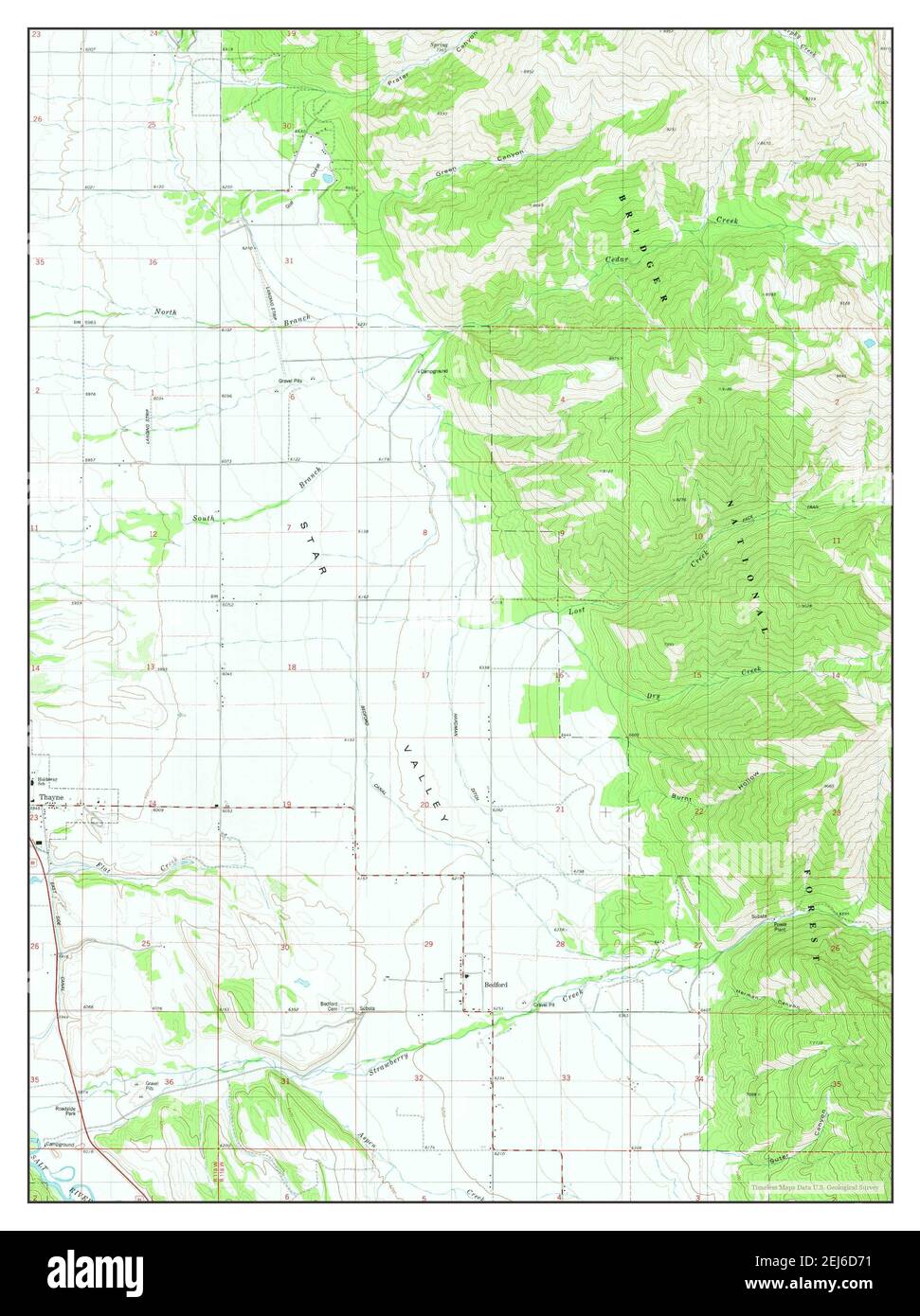 Map of thayne wyoming hires stock photography and images Alamy